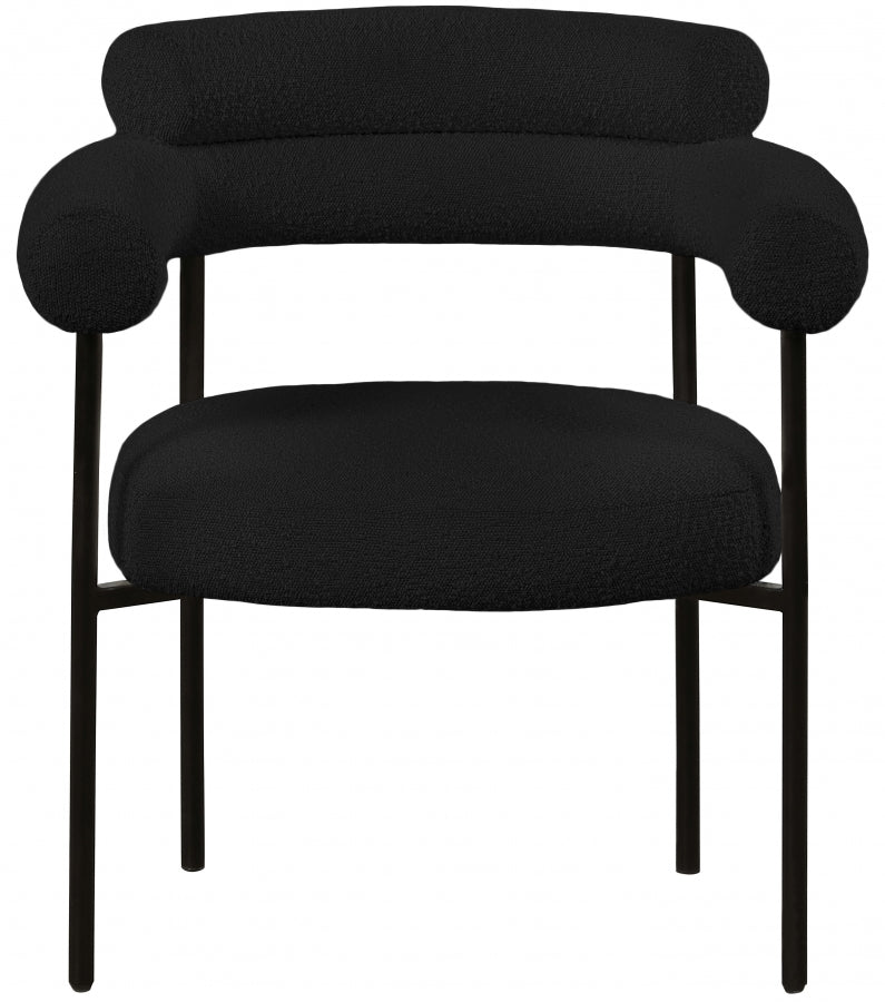 Chaise de salle à manger en tissu bouclé Blake