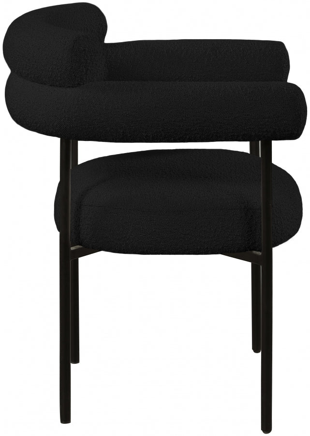Chaise de salle à manger en tissu bouclé Blake