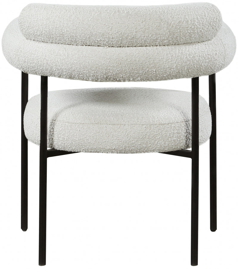 Chaise de salle à manger en tissu bouclé Blake