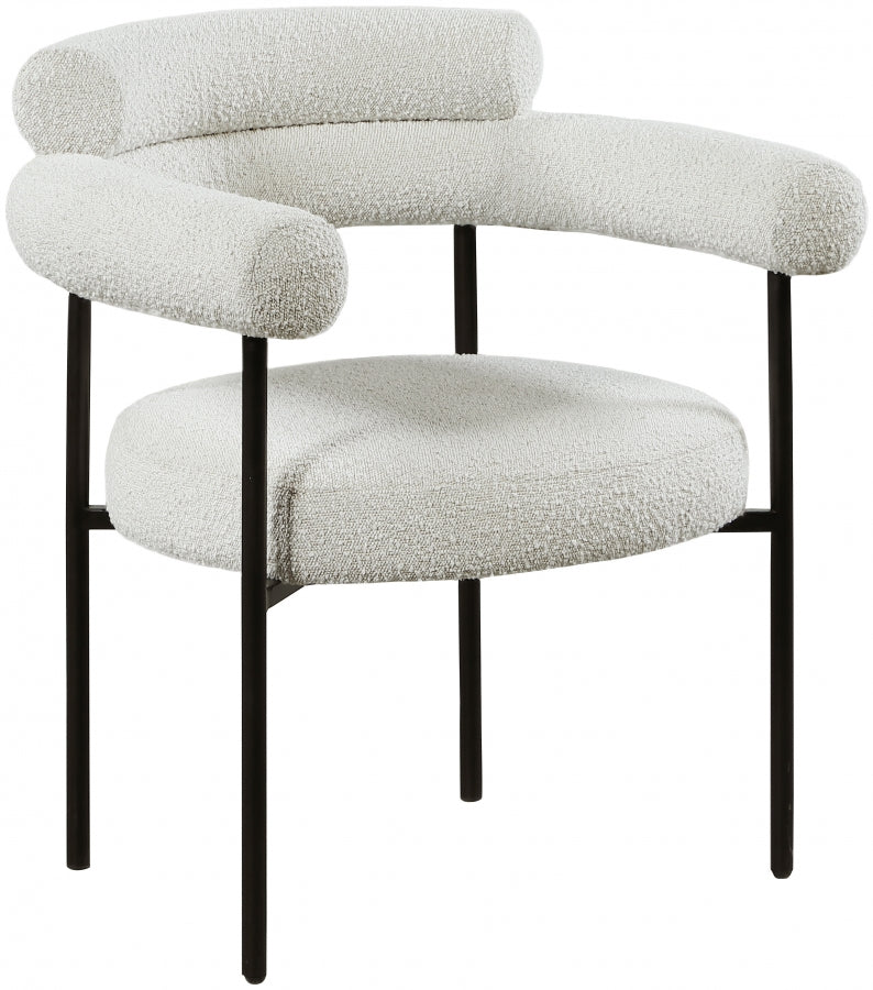 Chaise de salle à manger en tissu bouclé Blake