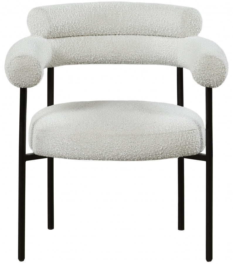 Chaise de salle à manger en tissu bouclé Blake