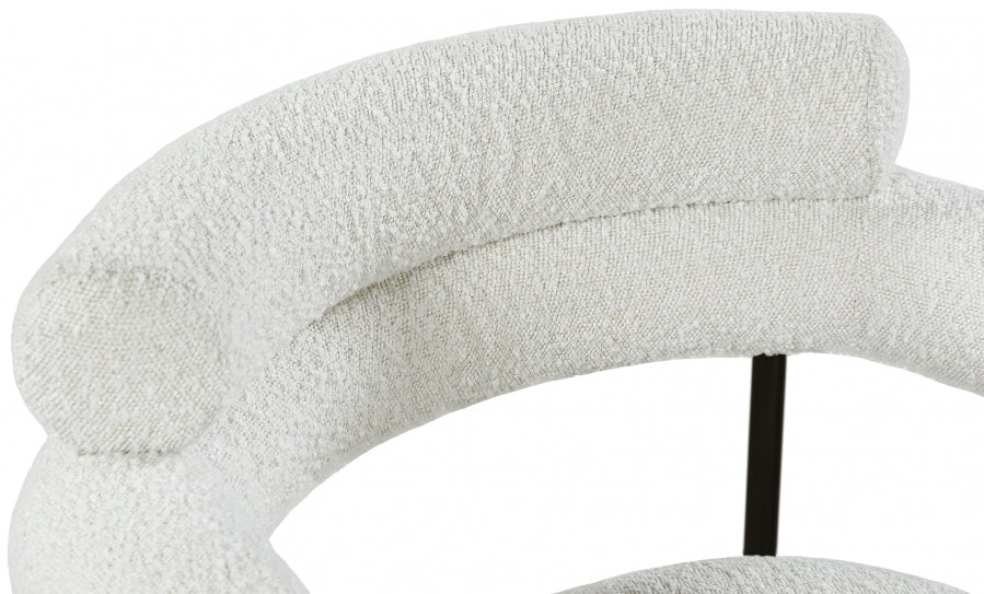 Chaise de salle à manger en tissu bouclé Blake