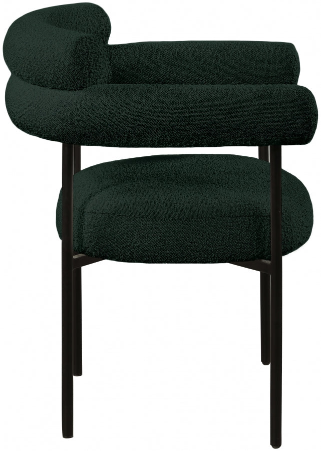 Chaise de salle à manger en tissu bouclé Blake