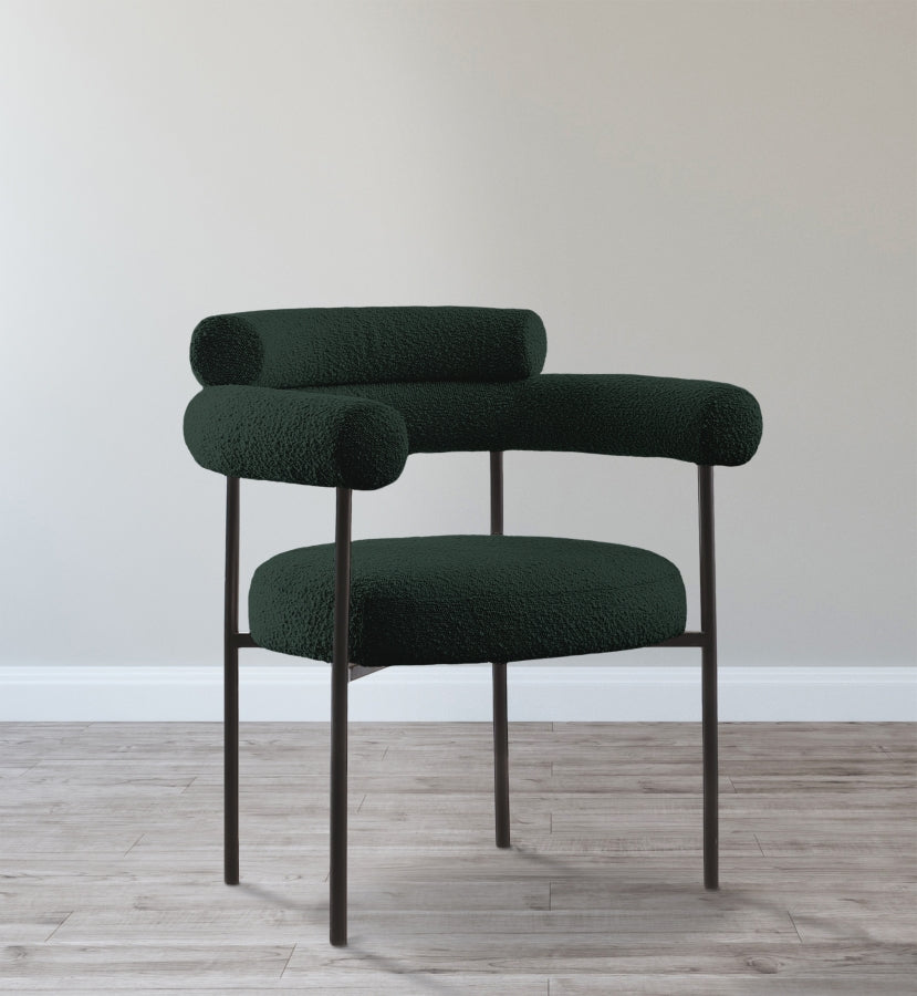 Chaise de salle à manger en tissu bouclé Blake