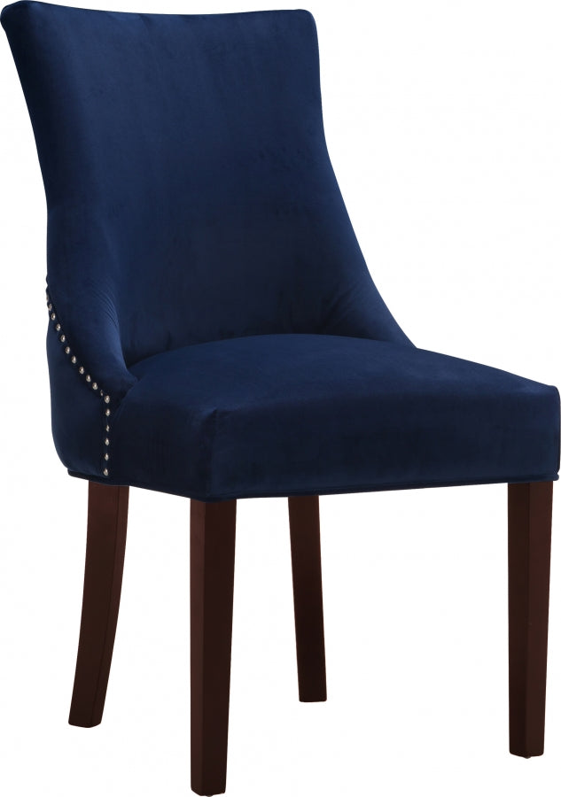 Chaise de salle à manger en velours Hannah