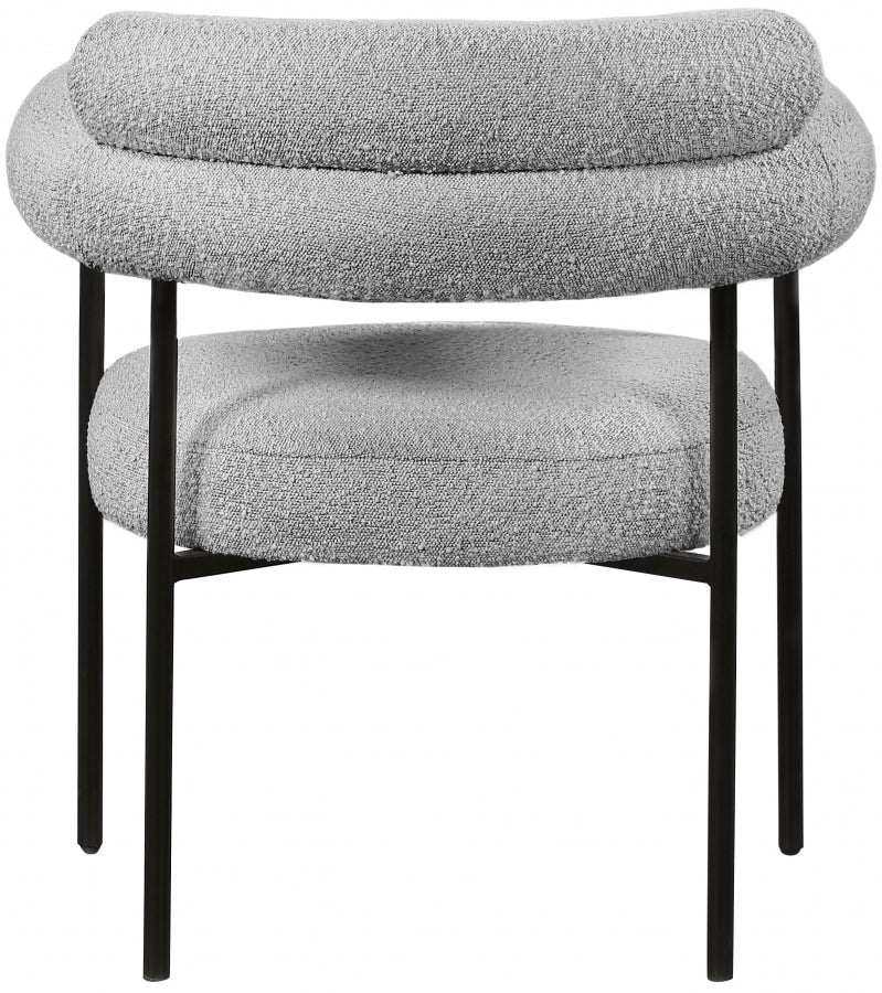 Chaise de salle à manger en tissu bouclé Blake