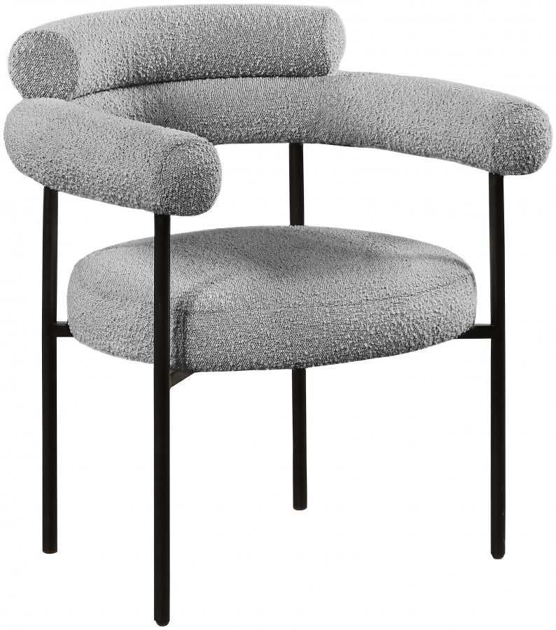 Chaise de salle à manger en tissu bouclé Blake