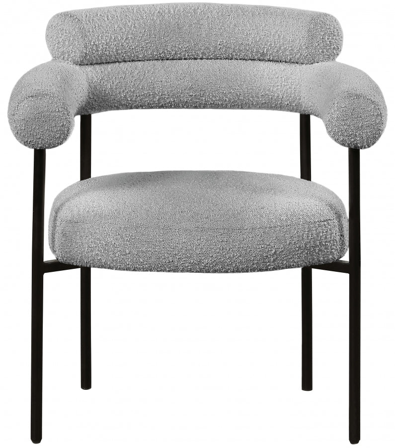 Chaise de salle à manger en tissu bouclé Blake