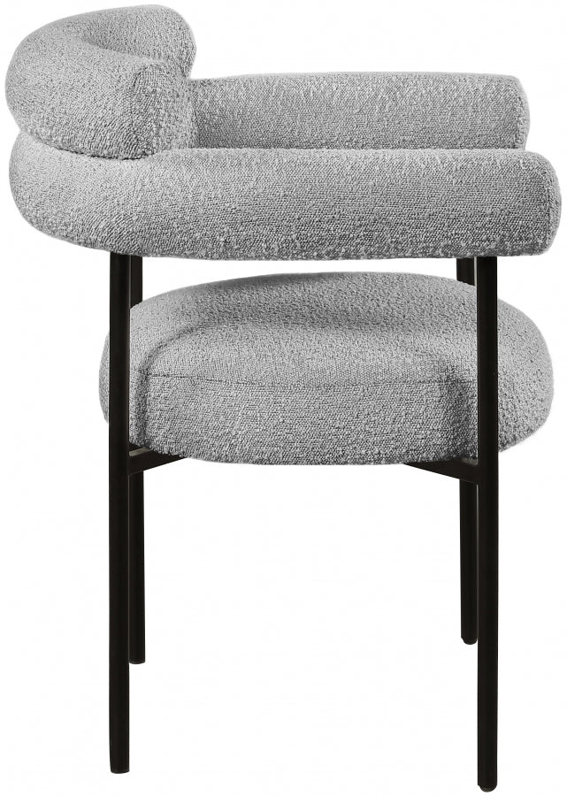 Chaise de salle à manger en tissu bouclé Blake