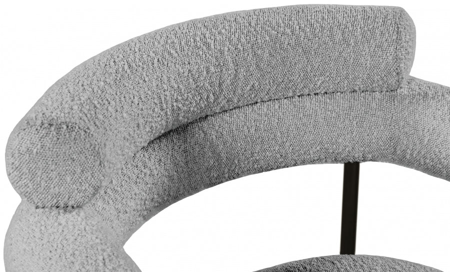 Chaise de salle à manger en tissu bouclé Blake