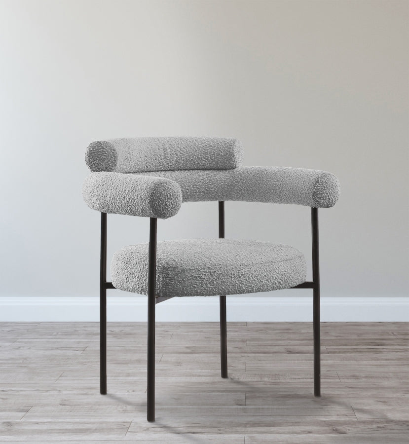 Chaise de salle à manger en tissu bouclé Blake