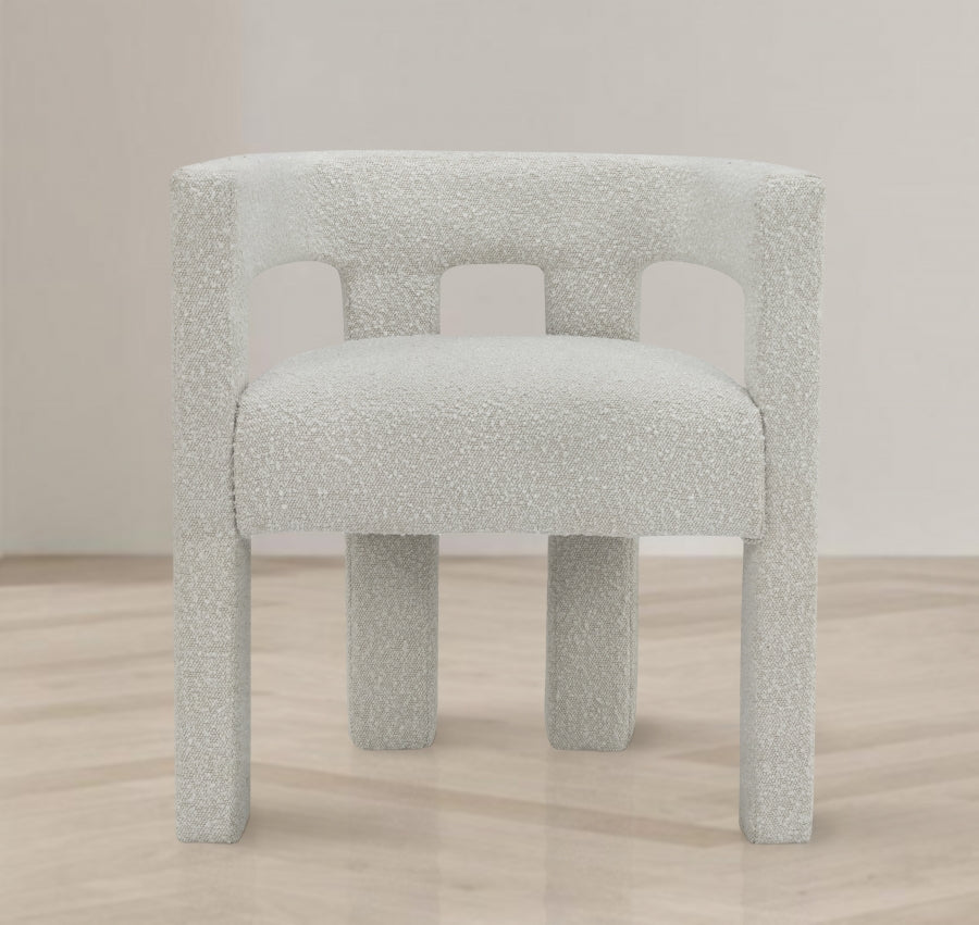 Accent de tissu bouclé Athéna | Chaise de salle à manger