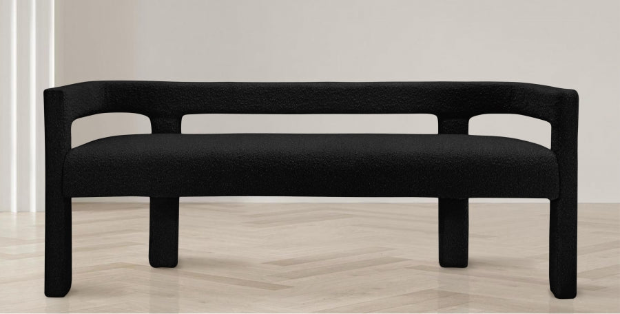 Banc Athéna en tissu bouclé