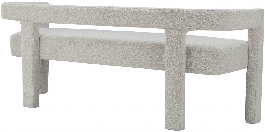 Banc Athéna en tissu bouclé