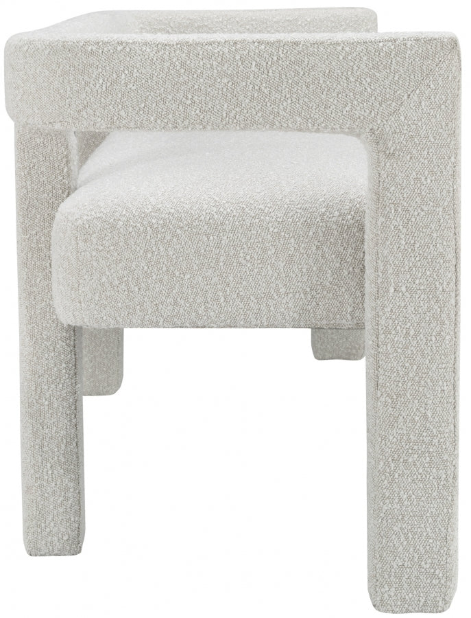 Banc Athéna en tissu bouclé