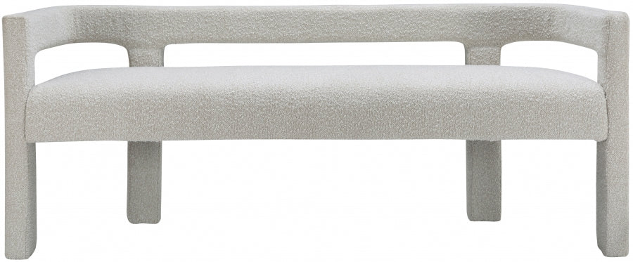 Banc Athéna en tissu bouclé