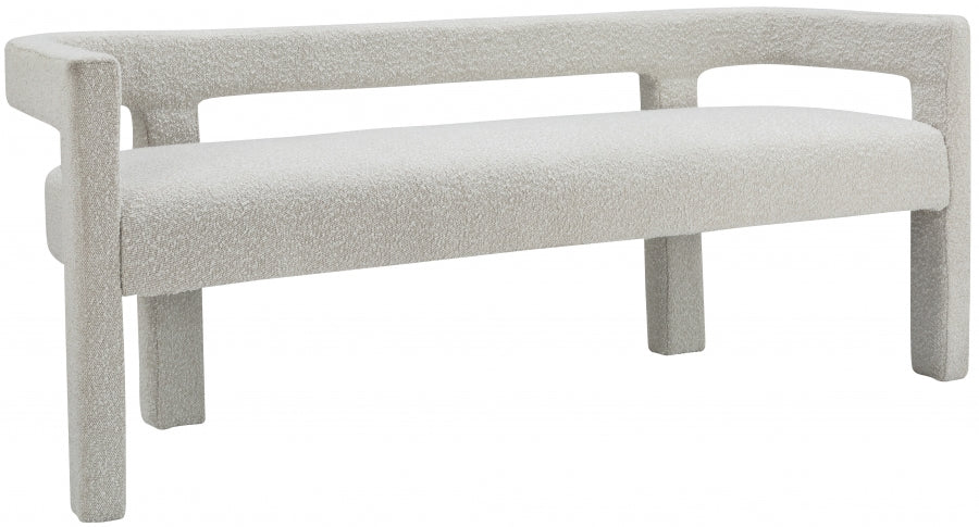 Banc Athéna en tissu bouclé