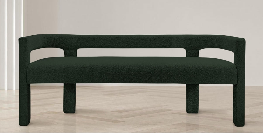 Banc Athéna en tissu bouclé