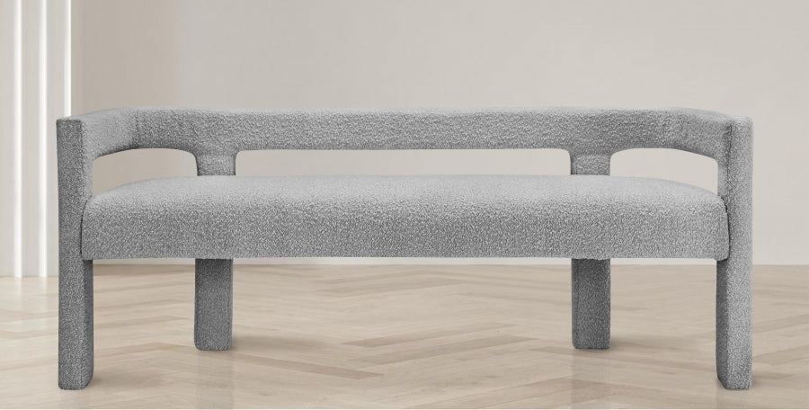Banc Athéna en tissu bouclé