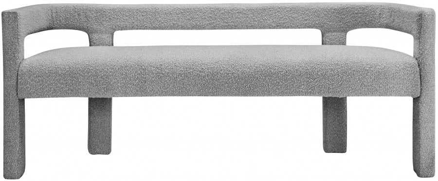 Banc Athéna en tissu bouclé