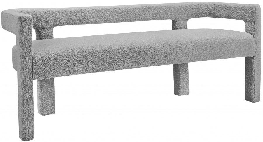 Banc Athéna en tissu bouclé
