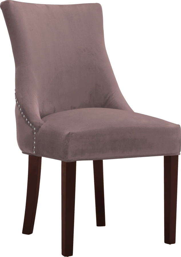 Chaise de salle à manger en velours Hannah