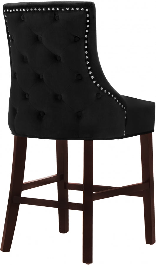 Tabouret de comptoir en velours Hannah