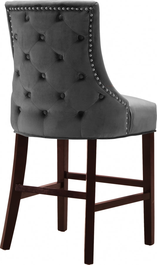 Tabouret de comptoir en velours Hannah