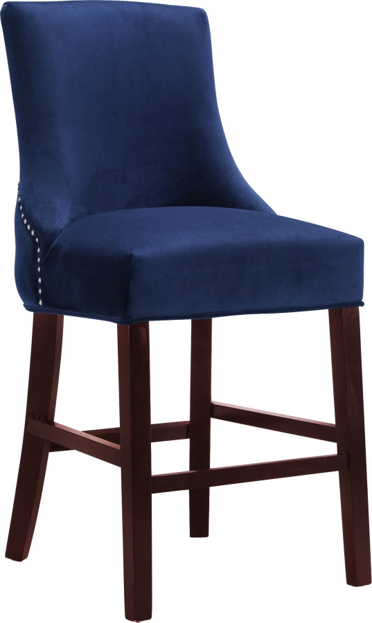 Tabouret de comptoir en velours Hannah