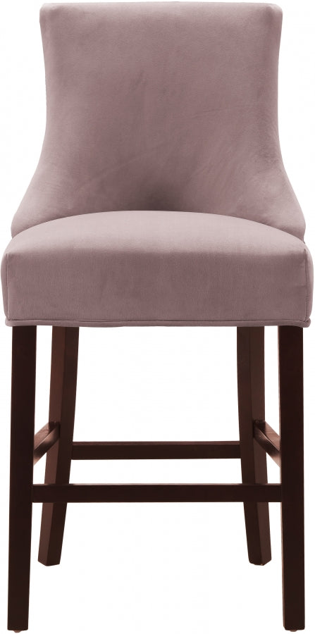 Tabouret de comptoir en velours Hannah