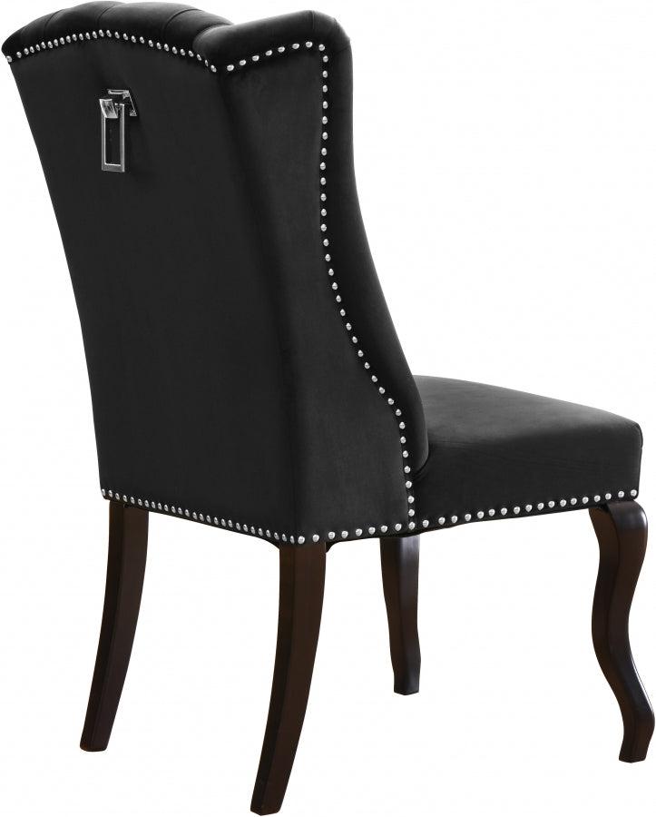 Chaise de salle à manger en velours Suri