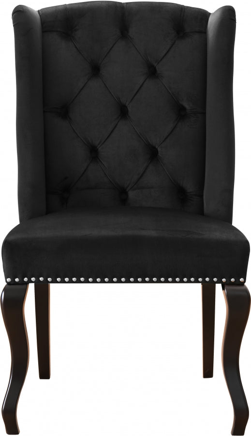 Chaise de salle à manger en velours Suri