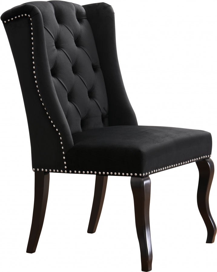 Chaise de salle à manger en velours Suri