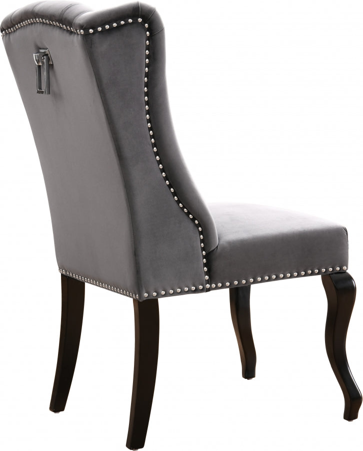 Chaise de salle à manger en velours Suri