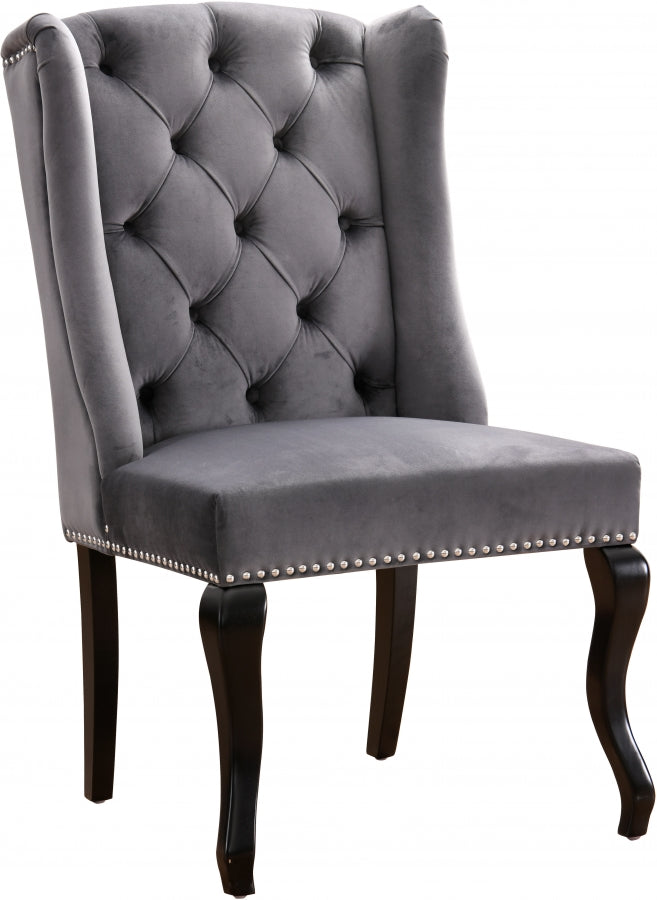 Chaise de salle à manger en velours Suri