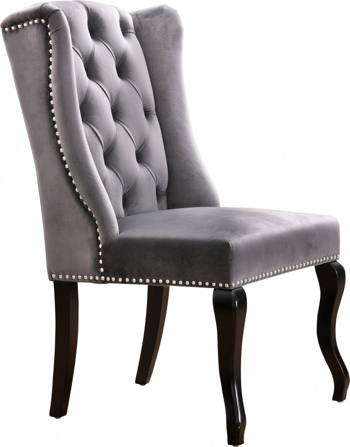 Chaise de salle à manger en velours Suri
