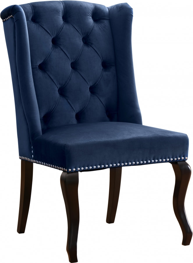 Chaise de salle à manger en velours Suri