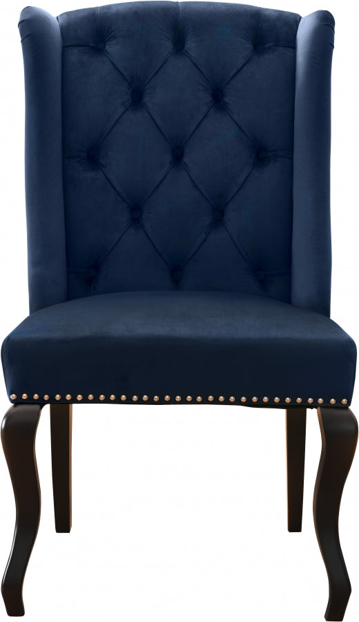 Chaise de salle à manger en velours Suri