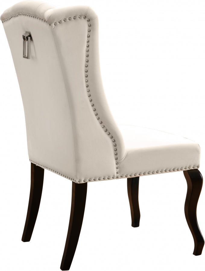 Chaise de salle à manger en velours Suri
