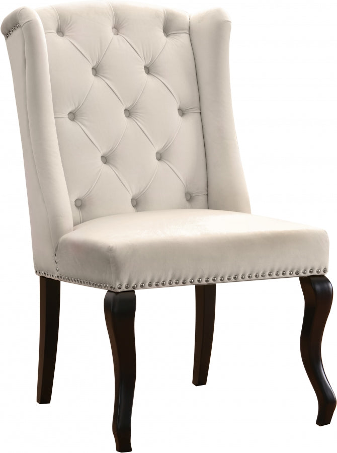 Chaise de salle à manger en velours Suri