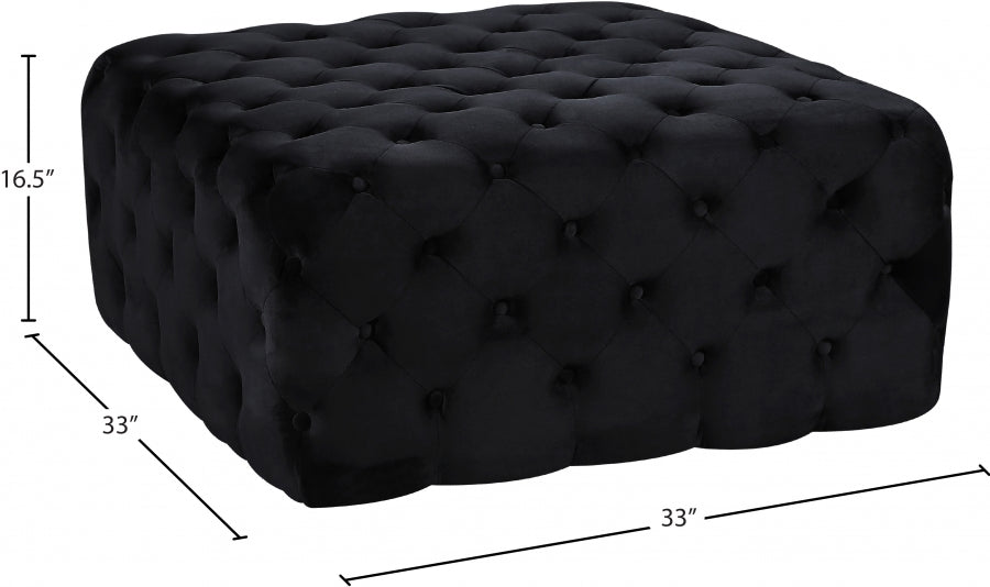 Pouf en velours Ariel | Banque