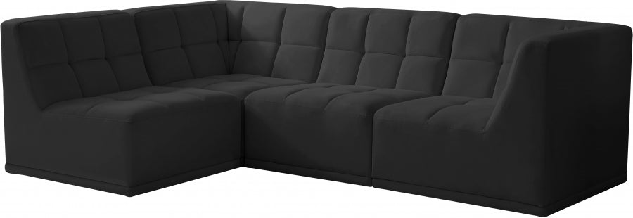 Sectionnel modulaire en velours Relax