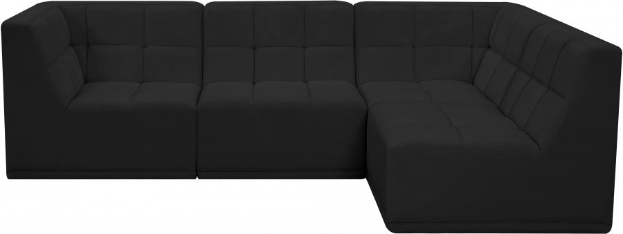 Sectionnel modulaire en velours Relax