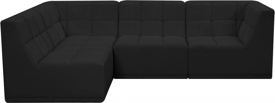 Sectionnel modulaire en velours Relax