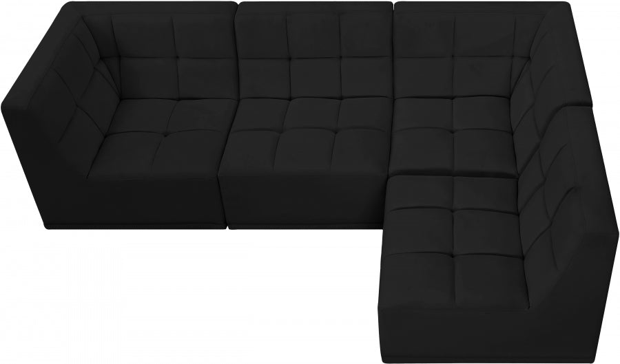 Sectionnel modulaire en velours Relax