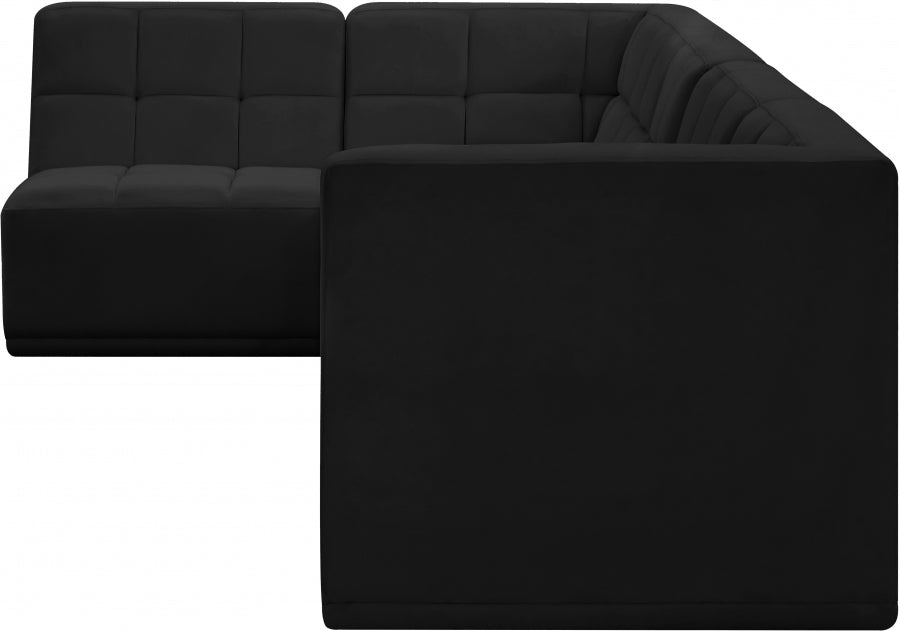 Sectionnel modulaire en velours Relax