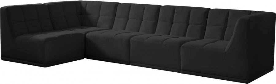 Sectionnel modulaire en velours Relax