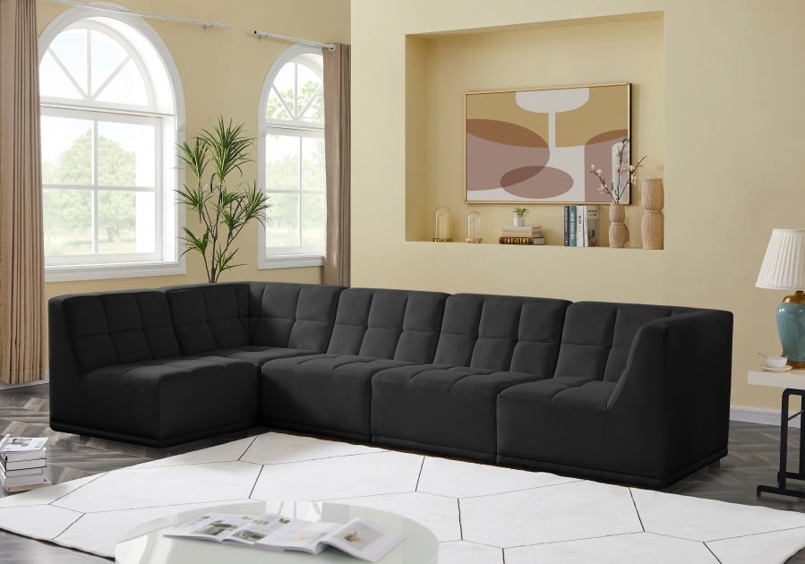Sectionnel modulaire en velours Relax