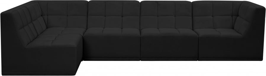 Sectionnel modulaire en velours Relax