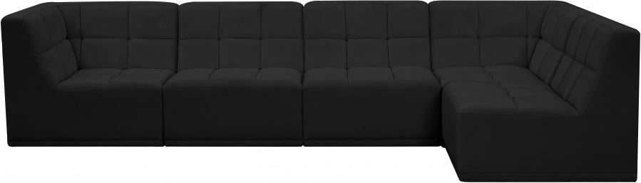 Sectionnel modulaire en velours Relax